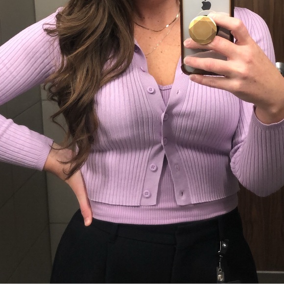 Collard long sleeve top - worn once - Picture 3 of 3